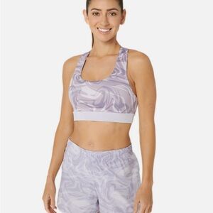 Asics PR LYTE Swirl Sports Bra in Dusk Violet Sumi Drop